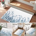 thumbnail image 6 of Blue Spring Floral 2'x3' Washable Rug, Watercolor Elegant Pastoral Flowers Non-Slip Doormat Area Rugs for Entrance Bathroom Bedsides, StainResistant Carpet for Kitchen Bedroom, Entryway Floor Mat, 6 of 9