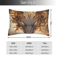 thumbnail image 2 of Fotbe Golden Horned White Dragon Funda de Almohada Decorativa Estilo Occidental, Lujo en Algodón, Fundas para Almohadas King, Cojín Estampado para Decoración del Hogar-20"x30", 2 of 6