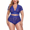 thumbnail image 1 of Zhuge Conjunto de Lencería Mujer Sexy Encaje, Talla Grande XL Azul, Lencería Erótica para Mujer para Momentos Especiales, 1 of 3