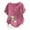 Hot Pink, variant on Cotton Linen Tops For Women Button Down Shirt Funny Flower Graphic T-Shirt Summer Crew Neck Front Pleated Blouse Dressy Casual Top With Rolled