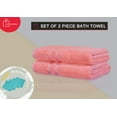 thumbnail image 2 of Bella Vista Bath Towels 2 Pc Set With Free 4 Washcloths- Plush, Soft and Absorbent, Pack of 2 Towels- 27 x 54 Inches- Virgin Ring Spun Cotton. By Cotton Homes (Set Of 2 Piece Bath Towels, Coral Pink), 2 of 9