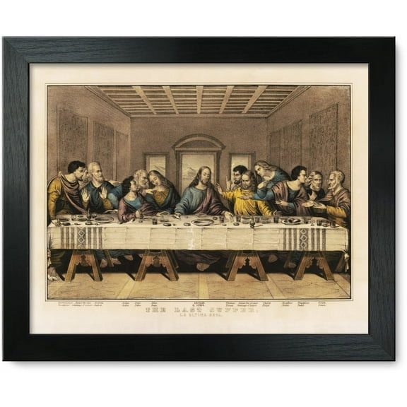Framed Print: The Last Supper. La Ultima Sena, circa 1835