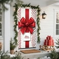 thumbnail image 6 of Antqov Christmas Door Cover Bow Winter Front Door Cover 35x71" Hanging Banner Photo Background Christmas Door Decoration for Home Party Supplies, 6 of 9