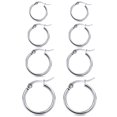 thumbnail image 1 of Set de 4 pares de aros WETEL plateados y dorados chapados en plata, 1 of 6