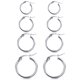 thumbnail image 1 of Set de 4 pares de aros WETEL plateados y dorados chapados en plata, 1 of 6