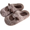 thumbnail image 2 of Shadoumai Slippers for Women Cute Sheep Fuzzy Animal Fluffy Plush Warm Lining Memory Foam House Slippers with Thick Sole, 2 of 4