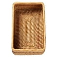 thumbnail image 3 of Handmade Rectangle Rattan Basket Fruit Tray Bread Hand Knitted Simple Portable Picnic Storage Box Home Kitchen Items Decoration Supplies, 3 of 8