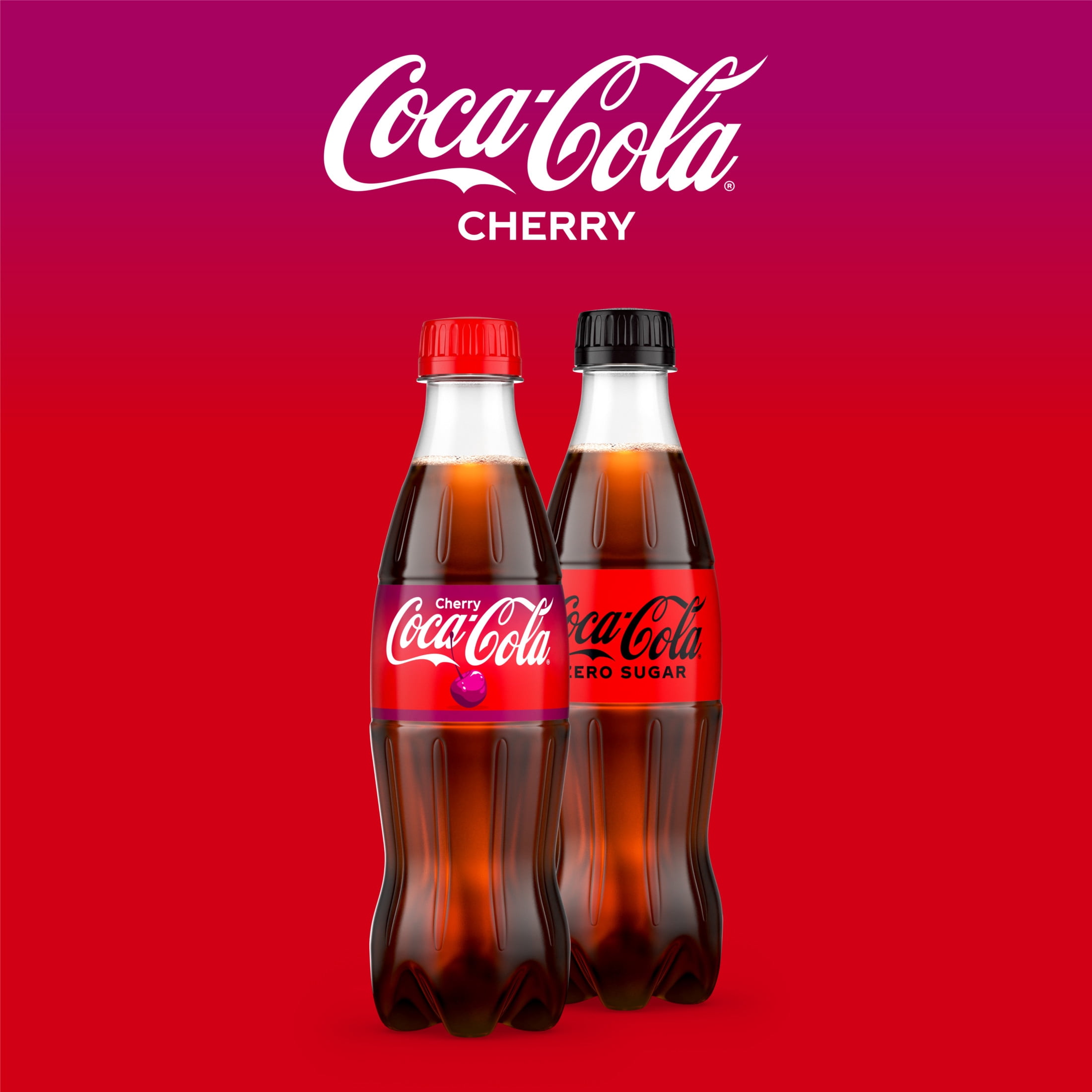 Coca-Cola Cherry Soda Pop Bottle, 12.9 fl oz