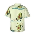 thumbnail image 3 of Balery Avocado for Exercise Print Men's Hawaiian Shirts Short Sleeve Beach Shirt Relaxed Fit Vacation Button Down Shirts-XX-Large, 3 of 9