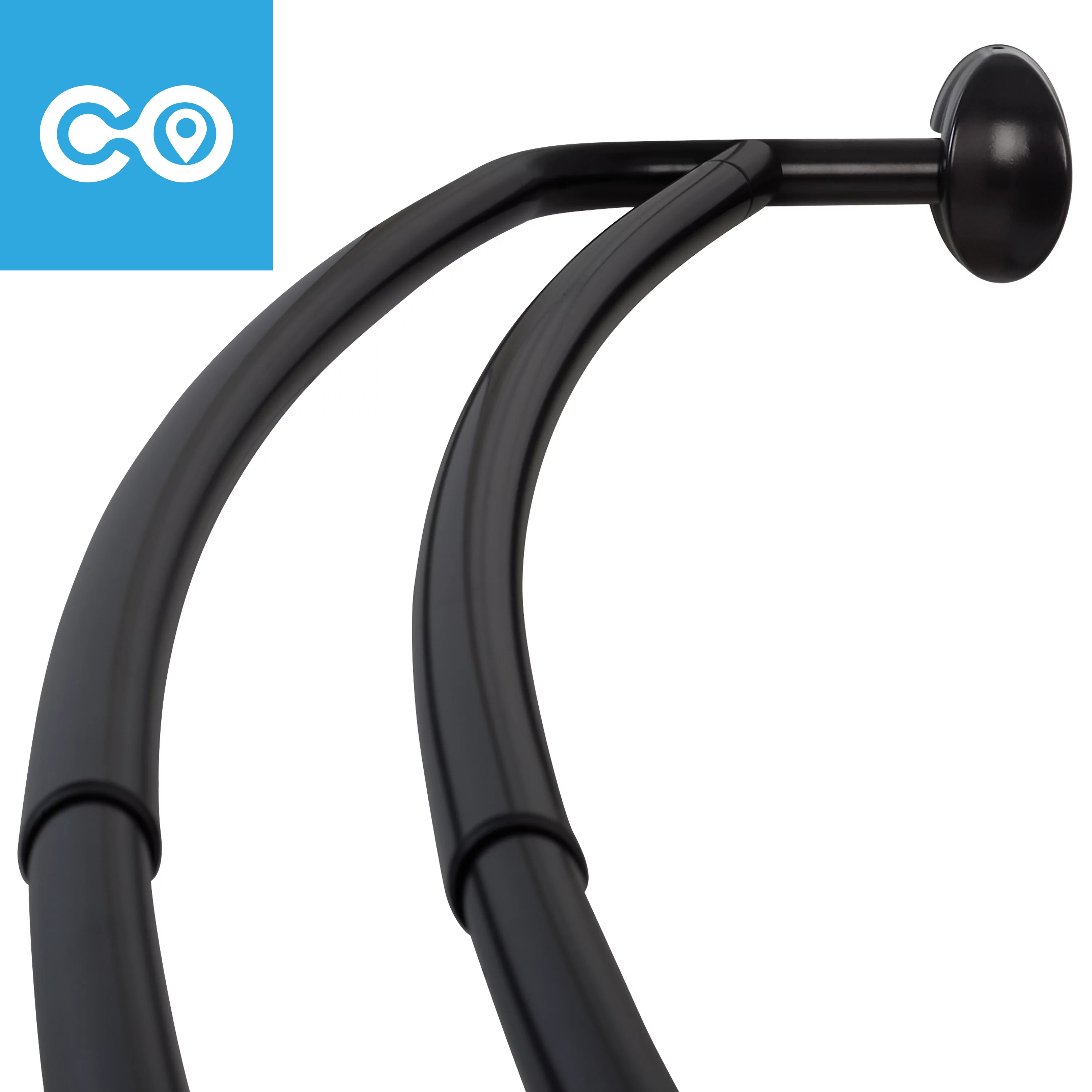 Aluminum 45” to 72” Adjustable Double Curved Shower Curtain Rod Bronze