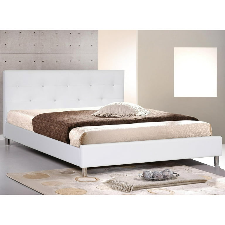 Baxton Studio Barbara White Modern Bed with Crystal Button Tufting (Queen Size) Baxton Studio Barbara White Modern Bed with Crystal Button Tufting (Queen Size)