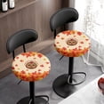 thumbnail image 3 of Chaqlin Cartoon Turkey Head Print Vibrant 3D Print Round Bar Stool Covers 2 Pack, Elastic Waterproof Seat Covers, Non-Slip for 12-16 Inch Stools 13 Inch Stools Cover, 3 of 6