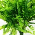 thumbnail image 2 of RSAMD Large Plastic Lifelike Artificial Fern Foliage Bush Plants Indoor Outdoor Home-35 Leaves, 2 of 9