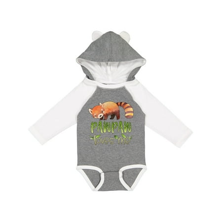 

Inktastic Pawpaw Loves Me Cute Red Panda Boys or Girls Long Sleeve Baby Bodysuit