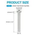 thumbnail image 2 of Uxcell Button Head Socket Cap Screws 304 Stainless Steel 18-8 Socket Cap Screw Allen Hex Drive Full Thread 5/16-18x2-1/2", 2 of 6