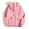 thumbnail image 6 of Breast Cancer Awareness Hoodies for Women 2025 Fleece Lined Zip Up Hoodie with Pockets Hooded Sweatshirt Pullover Tops, 6 of 7