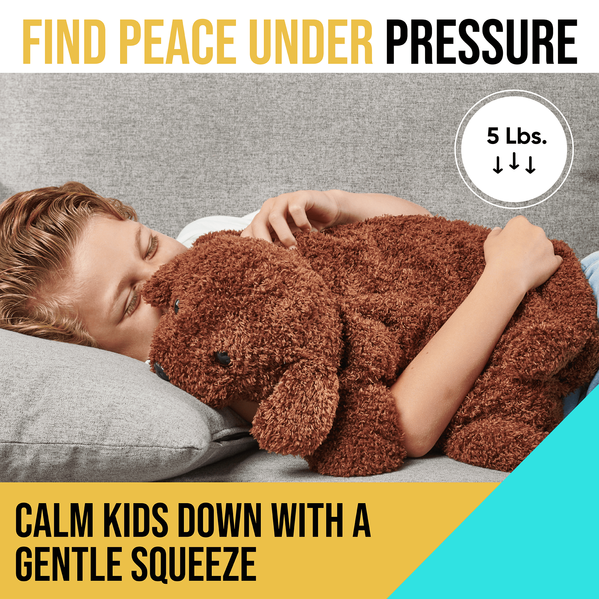 Friendly Cuddle Weighted Lap Pad 5 lbs Sensory Weighted Stuffed Animal Cuddle Microwaveable Pillow Blanket for Kids