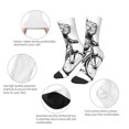 thumbnail image 3 of Fuzoiu Capybara Riding Bicycle Print Kids Socks For Boys Girls,Grip Crew Socks with Non Slip,Lightweight Stretch Crew Socks,Toddlers Crew Boot Socks, 3 of 5