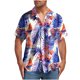 thumbnail image 1 of Blusa y camisa de manga corta con cuello vuelto para hombre, blusa informal de moda con botones y manga corta para hombre, 1 of 4