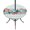 Teal Green, variant on Round Outdoor Tablecloth with Umbrella Hole and Zipper, Blue Starfish Beach Tablecloth with Elastic Waterproof, Summer Conch Coral Coastal Wood Grain Patio Table Covers for 55" - 60" Pool Tables