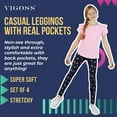 thumbnail image 3 of VIGOSS 4 Pack Leggings for Girls | Soft Stretch Cotton and Stylish, Solid Colors and Patterns, 3 of 5