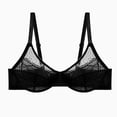 thumbnail image 3 of Aofany Women's Lace Wire Bra Supportive Push Up Solid Color Breathable T-Shirt Bra, Full Coverage Lightly Lined Bra, 34D-46D, 3 of 6