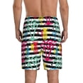 thumbnail image 4 of Lsque Trendy Colorful Pineapples Mens Sleep Pajama Shorts,Short Pajama Pants, Cotton Ultra-Soft Knit-Medium, 4 of 9