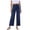 *2-Dark Blue, variant on VBVC Women's Drawstring Wide Leg Cropped Jeans,High Waisted Washed Denim Pants For Women,Ladies Comfy Summer Culottes with Pockets,Blue,S-2XL