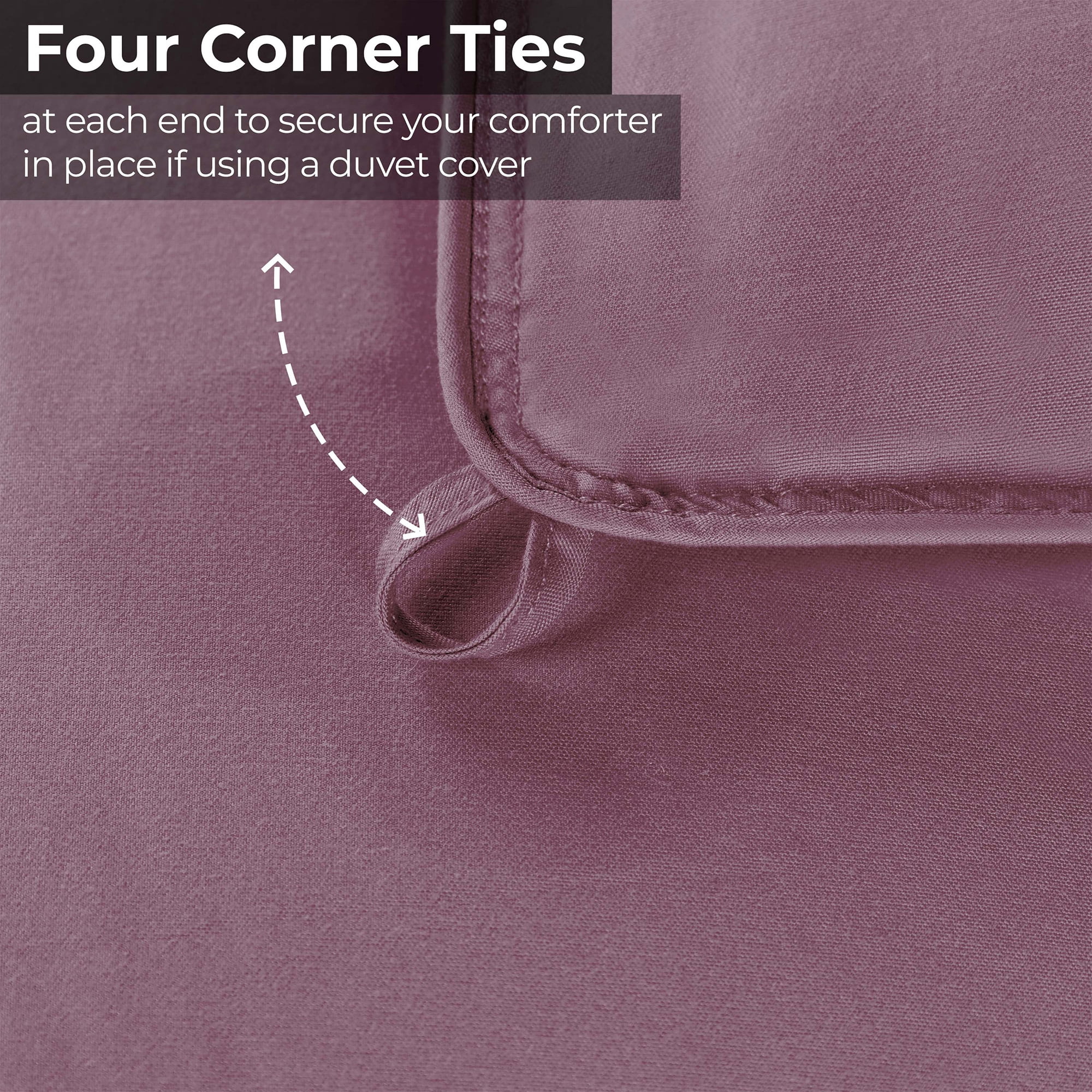 Superior Solid Comforter Down Alternative Bedding, Full, Mauve