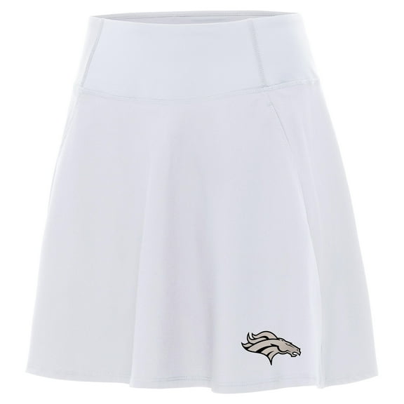 Women's Antigua White Denver Broncos  Brushed Carbon Chip Skort