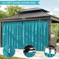 thumbnail image 3 of Pakunoda 11.5' X 6.5' Gazebo Universal Replacement Privacy 4-Panel Curtains, Waterproof Outdoor Curtains Lake Blue Sidewall with Zipper for Patio Garden Backyard 10' X 13' Gazebo, Curtain Only, 3 of 8