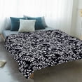 thumbnail image 4 of Black Spring Floral Blanket Soft Cozy Warm Twin Blanket for Bed, Plush Fuzzy Flannel Fleece Blankets for Sofa, Farmhouse Flowers Elegant Pastoral Throw Blankets for Couch, Gifts for Men, 60"x80", 4 of 9