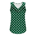 thumbnail image 6 of Posijego Tank Tops for Women Polka Dot Printed Ruffle V Neck Sleeveless Shirts Summer Clothes, 6 of 6