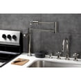 thumbnail image 2 of Kingston Brass KS4706BEX Essex Deck Mount Pot Filler Faucet, Polished Nickel, 2 of 8