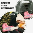 thumbnail image 4 of Naloa Bees and Sunflowers 2Pcs Anti-Kick Back Seat Cover Kick Mat, Car Seat Protector with 3 Storage Pockets, 4 of 8