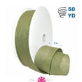 thumbnail image 4 of Morex Ribbon Burlap Wired Jute Ribbon, 2.5" x 50 Yd, Moss, 4 of 8