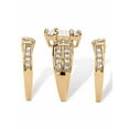 thumbnail image 2 of PalmBeach Jewelry Marquise Cut Cubic Zirconia Bridal Ring Set 3.05 TCW Gold-Plated or Silvertone, 2 of 5