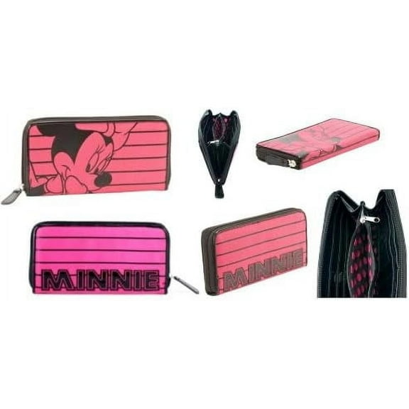 Loungefly Minnie Mouse Women's Wallet, Pink/Black, 1-Piece