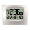 thumbnail image 1 of Reloj despertador digital, pantalla , moderno, fácil instalación, silencioso, reloj de pared digital para el hogar, sala de estar, oficina, mesa, Blanco, 1 of 8