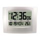 thumbnail image 1 of Reloj despertador digital, reloj electrónico con calendario digital para mesita de noche. Blanco, 1 of 9