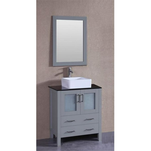 Mercury Import Group AGR130CBEBG 30 in. Bosconi Single Vanity Set - Gray