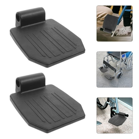 LULULION 2Pcs Leg Rest for Wheelchair PP Black Prevent Sliding Daily Use