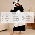 thumbnail image 3 of Yeahitch Coral Fleece Womens Robes with Pockets Thick Cartoon Panda Winter Warm Robes for Women Women's Pajamas(Black,L), 3 of 6