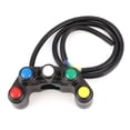 thumbnail image 1 of 5 Buttons ATV Motorcycle Control Switch Assembly for 22mm (7/8in) Handlebar with Waterproof Handle, 1 of 8