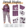 thumbnail image 5 of Musefolio Women Plus Size Casual Two-Piece Set - Long Sleeve Nightgown Set - Casual Clothing - Pullover Round Neck Fall/Winter Set 1X - 5X, 5 of 9