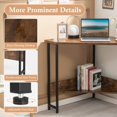 thumbnail image 5 of Giantex Corner Desk w/Power Outlet, 90-degree Triangle Computer Desk for Small Space, Space-saving Writing Desk, Laptop PC Desk for Home Office, Brown, 5 of 10