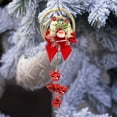 thumbnail image 6 of Christmas Tree Ornaments, Christmas Decorations, Vintage Old Man with Pendant Christmas Scene Decor, Plastic Multicolor Hanging Ornament for Holiday Decor, 6 of 7