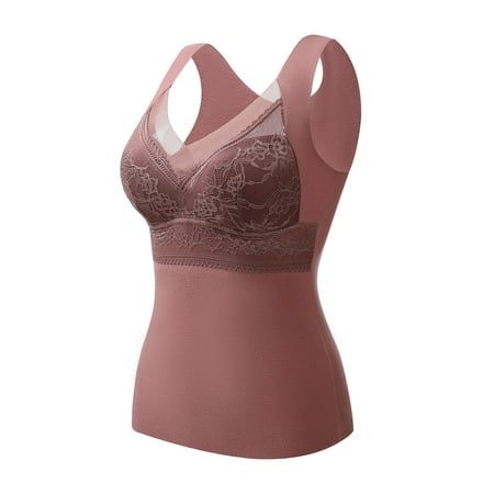 

Sports Bra Pumping Bra Women s Winter Warm Self Heating Warm Shaping Wool V neck Warm Vest Shapewear for Women Girls Underwear Clearance on Sales Wine 4XL