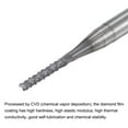 thumbnail image 3 of Uxcell 1/8" Shank 1.4mm x 8mm Diamond Film Coated Carbide End Mill CNC Router Bits 10 Pack, 3 of 6