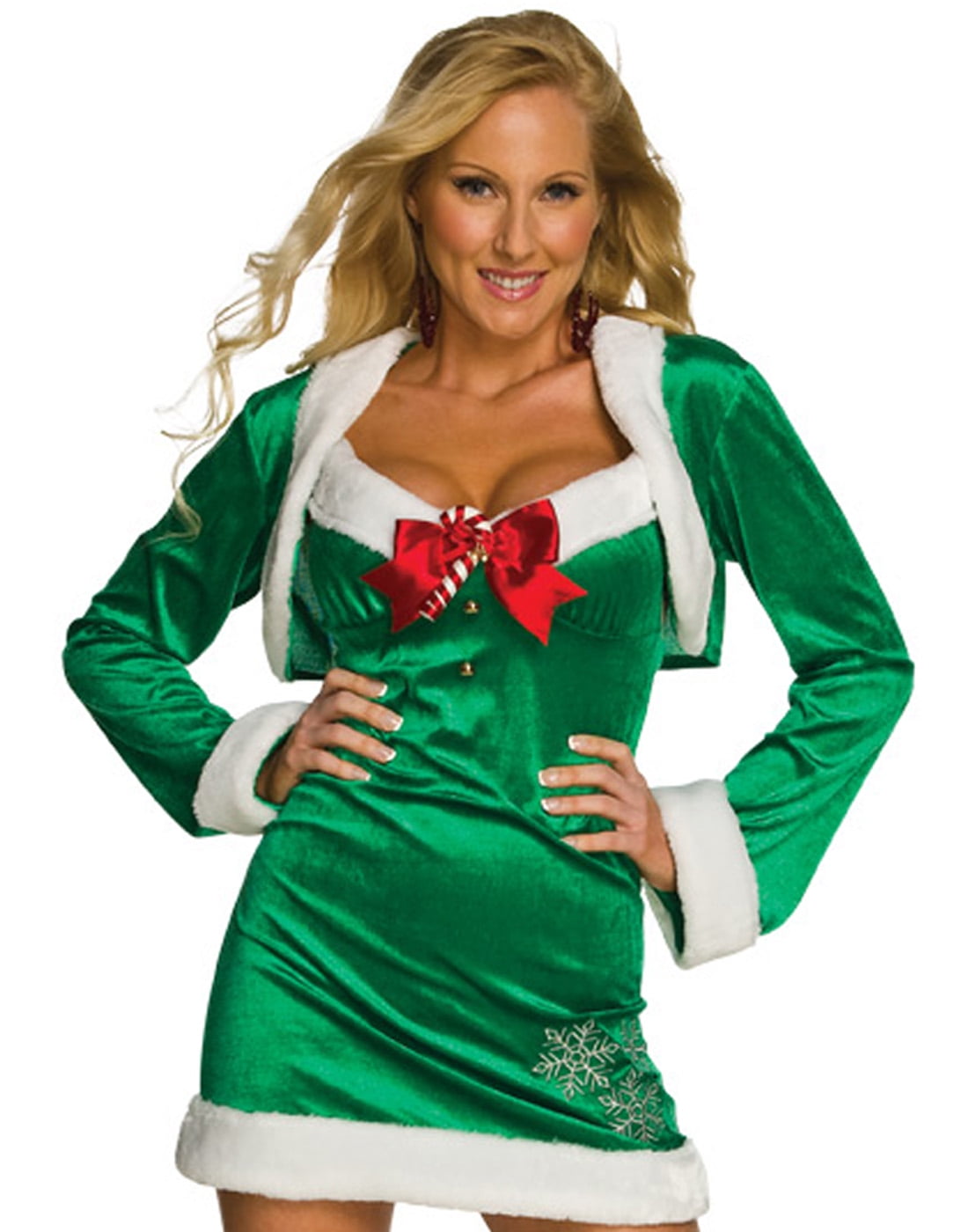 Sexy Green Snowflirt Adult Elf Snowman Christmas Party Womens Costume ...